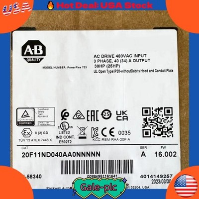 Allen Bradley 20F11ND040AA0NNNNN Power Flex Air Cooled 753 AC Drive US Free Tax
