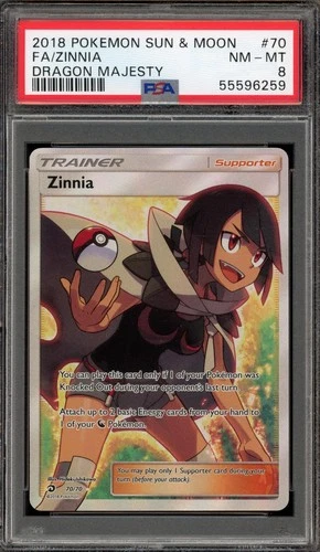 Pokemon Zinnia Dragon Majesty Full Art 70/70 PSA 8