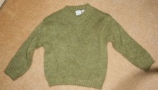 Zara Kids Knit Sweater olive Girl Sz 5/6 116cm Chunky Knit