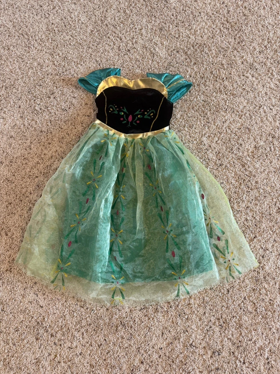 princess anna green dress costume Disney Frozen Costumes for Girls for sale wedguest