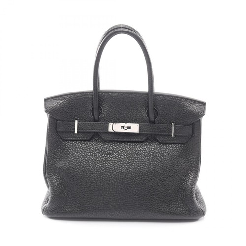 HERMES Birkin 30 Handbag Clemence leather Black Used Women SHW O