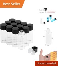 12 Leak-Proof 4ml Glass Vials with Screw Caps - Perfect for Sample Storage