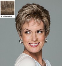 Eva Gabor Acclaim Wig, Petite Cap Short Wavy Layers, G11+ Mocha Mist, HAIRUWEAR