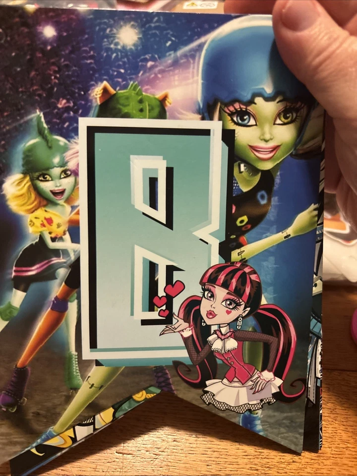 Monster High Party Decorations Cake cupcake Toppers, HB cardboard Banner Balloon - Image 3 of 4