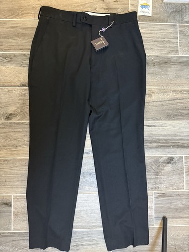 Alan Flusser Golf Pants Chinos 34x30 Black No Iron Comfort Sorbtek Business NWT - Picture 4 of 7