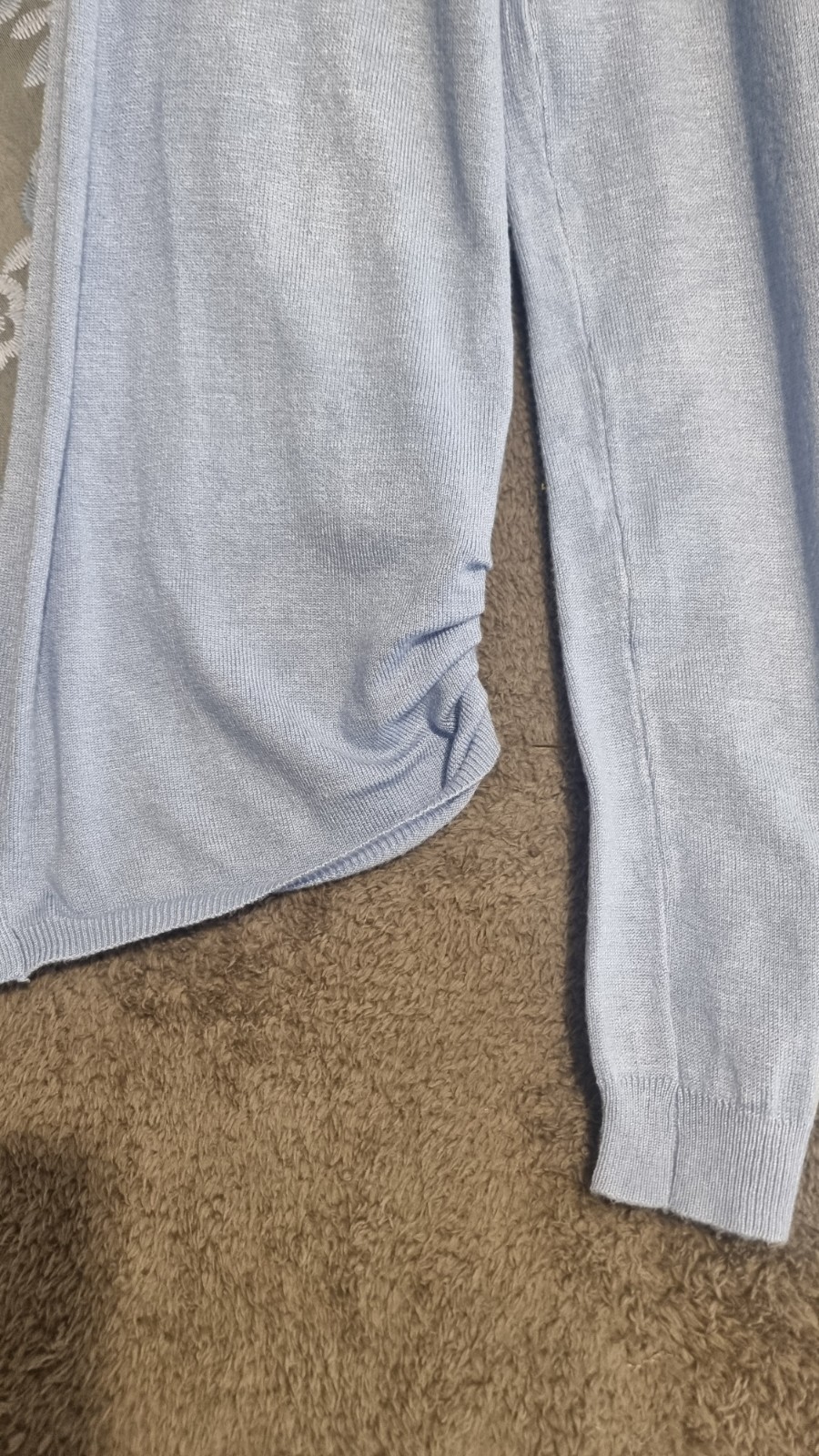 New Look Pale Blue Sheer Lace Back Cardigan UK 12 Lightweight Summer Holiday image 9