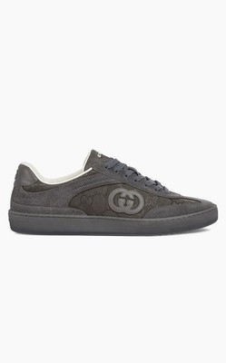Gucci Men's G74 Sneakers Suede and GG Canvas Size 12