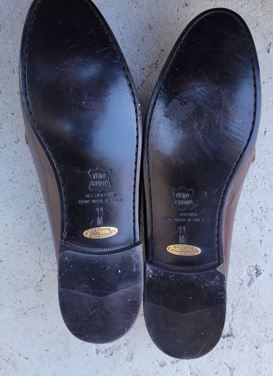 Belvedere Florence Genuine Crocodile Horsebit Brown Loafers  display picture 3
