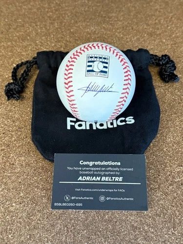 ADRIAN BELTRE SIGNED HOF MLB BASEBALL W/ FANATICS CERT AUTO HALL OF FAME