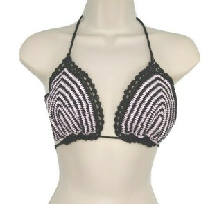 black and white swim top