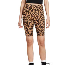Wild Fable Women's High Rise Bike Shorts Leopard Print - Size XS