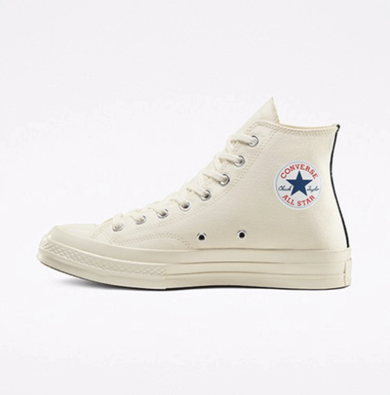 Converse cdg haute blanche sale