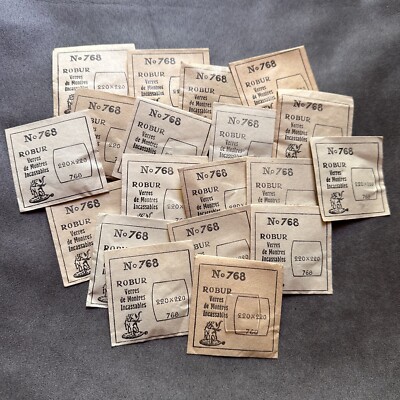 20x NEW OLD STOCK ROBUR NO.768 220mm x 220mm UNBREAKABLE WATCH CRYSTAL PART