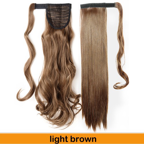 Real 100% Natural Thick Human Clip in ponytail hair extensions Wrap Pony tail AI - Picture 24 of 39
