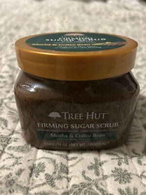 NEW TREE HUT MOCHA & COFFEE BEAN FIRMING SUGAR SCRUB W/CAFFEINE 18 OZ