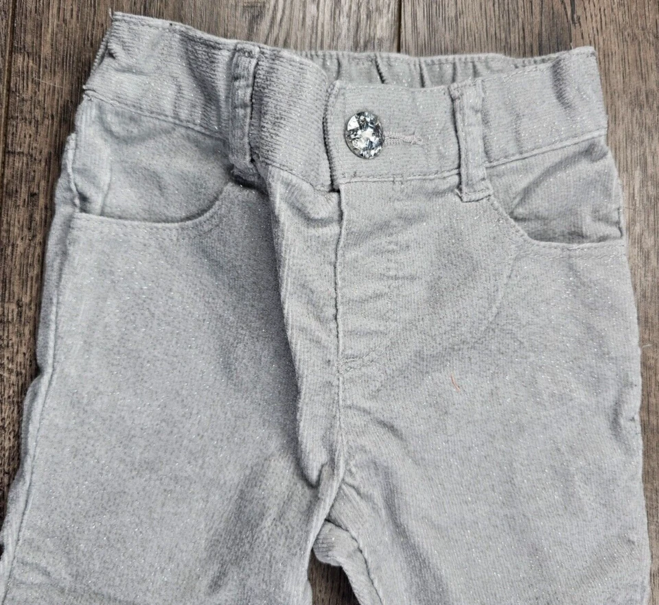 Ropa para bebé niña Gymboree 12-18 meses copo de nieve glamour plata brillante pantalones Foto 2 de 3
