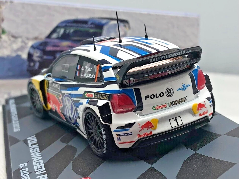 #1 VW Volkswagen Polo R WRC Ogier Rally Monte Carlo 2016 1/43 Diecast Car IXO - Image 4 of 4