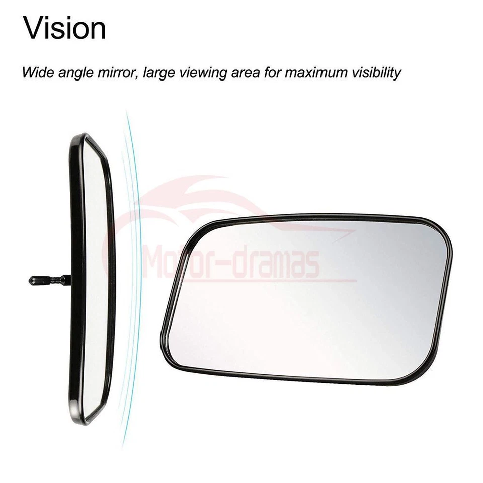 Espejos retrovisores convexos laterales de 1,5" 1,75" 2" para Polaris RZR XP UTV Honda Yamaha Foto 3 de 4