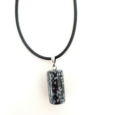 Stone Pillar Quartz Crystal Healing Point Cut Gemstone Malay Pendant Necklace UK