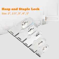 LOCK Hasp and Staple Stainess steel Padlock Cupboard Shed Garage Lock Bar 2"-5"
