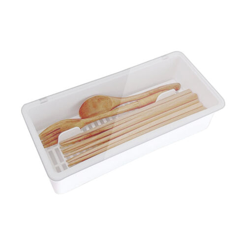 Cutlery Organizer with Lid Flatware Tray Kitchen Silverware Cutlery Container