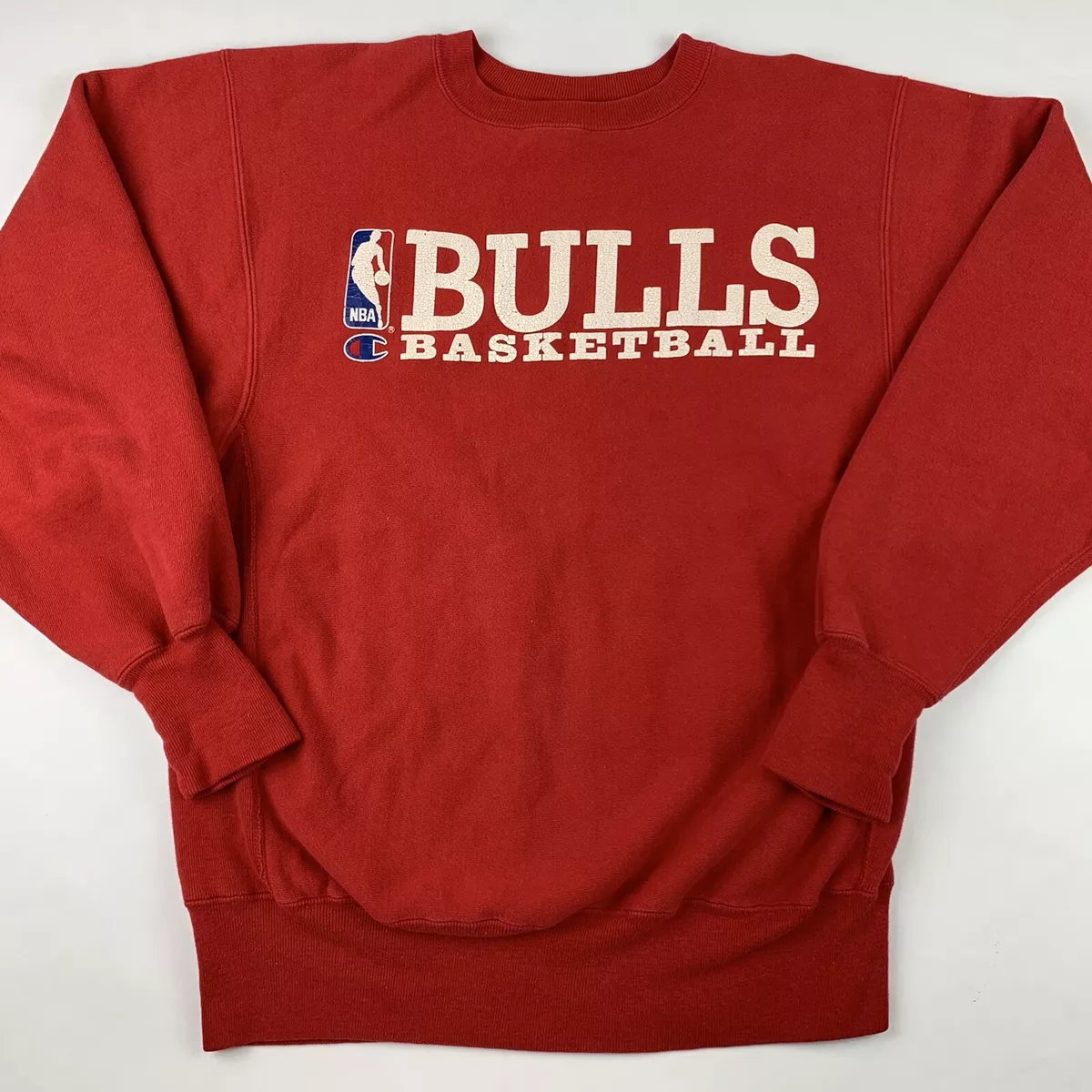 VTG 90s Champion Reverse Weave Chicago Bulls NBA Sweatshirt Mens