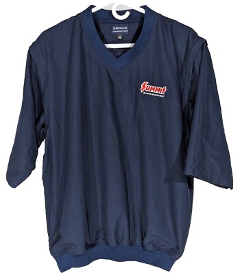 Summit Racing Equipment Shirt Large Blue Windbreaker Medium M Pullover Men Exc