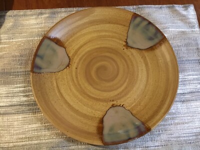 Sango 4951 Splash Brown 12'' Chop Plate Large Serving Platter Dish
