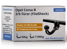 ANHÄNGERKUPPLUNG starr passt für Opel Corsa B 93-00 +13pol E-Satz ABE