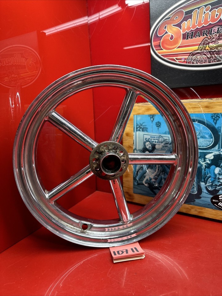Harley Chopper Drum Brake Rear Mag Invader Round Spoke Vintage Wheel ...