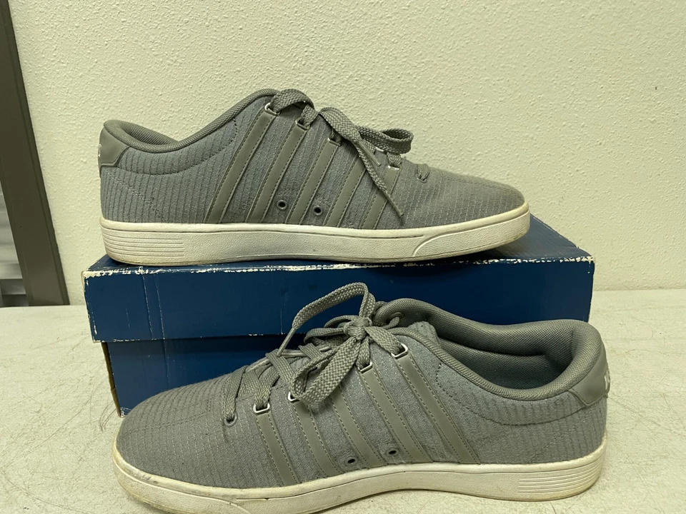 Zapatillas para mujer K-Swiss Varsity bajas clásicas grises de gamuza EE. UU. 11 Foto 2 de 4