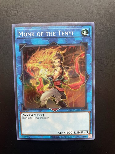 Yugioh Monk Of The Tenyi OP18-EN012 Super Rare Unlimited Edition NM - 第 1/2 張圖片