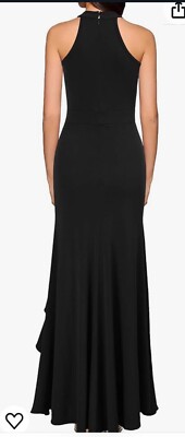 Woosea Black High Neck XL Formal Party Dress Maxi Bodycon Sleeveless  Mermaid | eBay