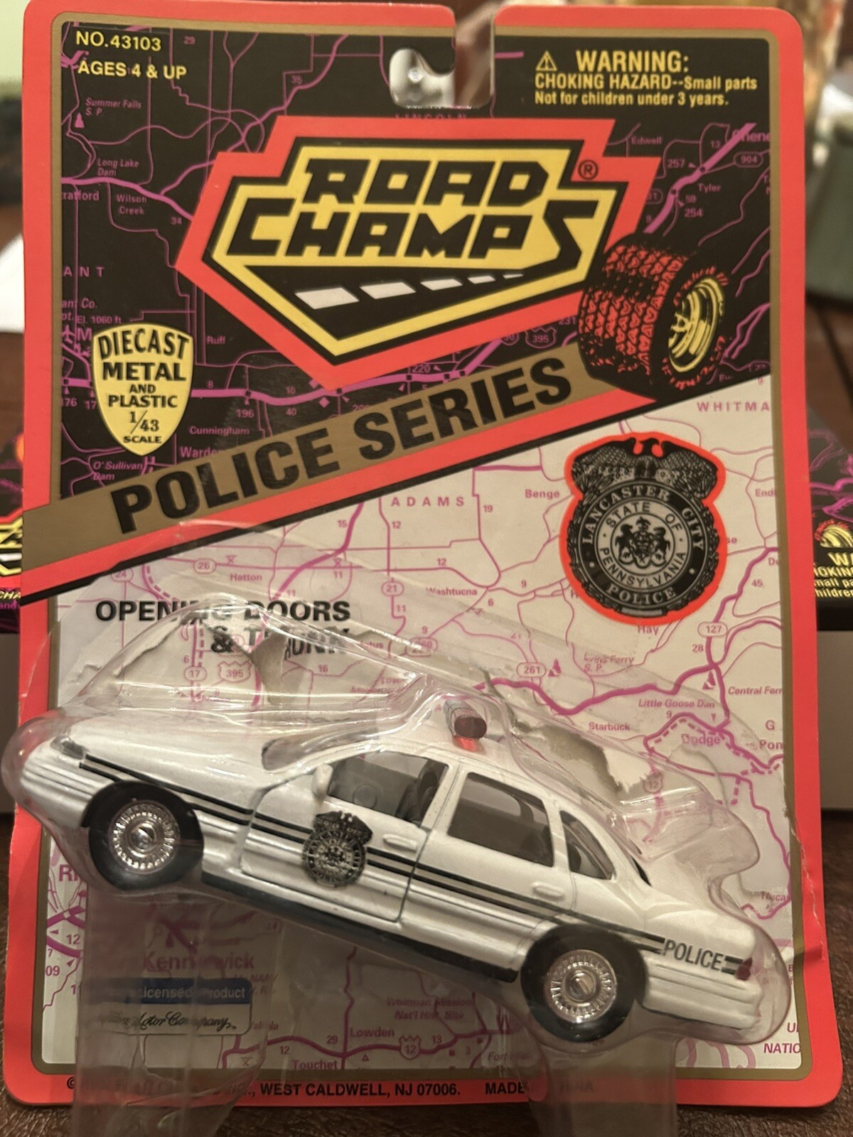 1:43 Scale Die Cast Vehicles. Police, Fire & NASCAR(3).  New In Boxes