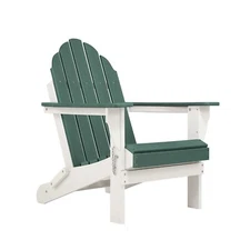 HDPE Folding Adirondack Chair Outdoor Patio All Weather Fire Pit Chairs Green