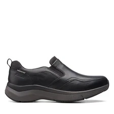 Clarks Mens Wave  2.0 Edge Black Leather Active Sneakers Shoes