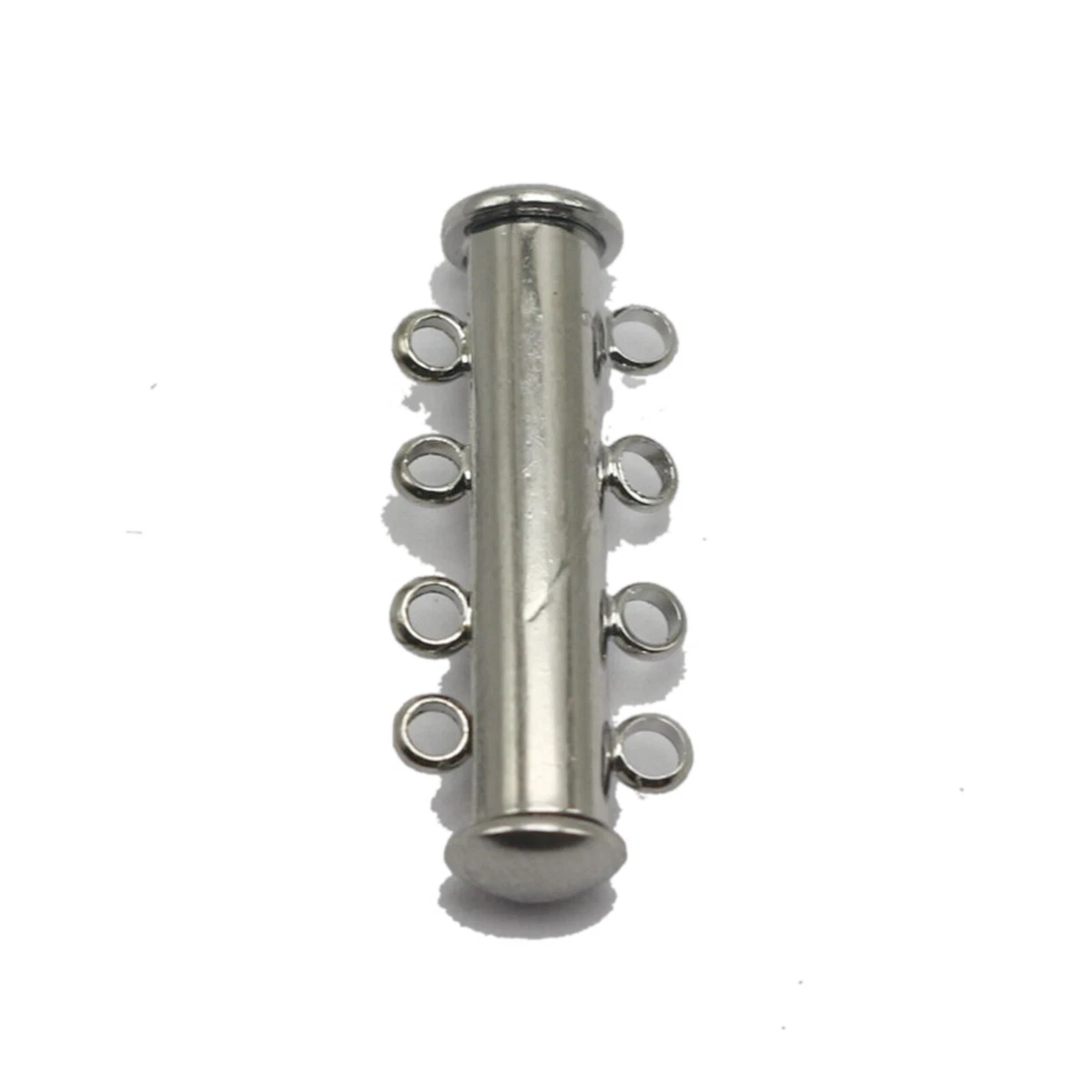 25 Silver Tone 4 Strand Clasp Necklace Bracelet Magnetic Slide
