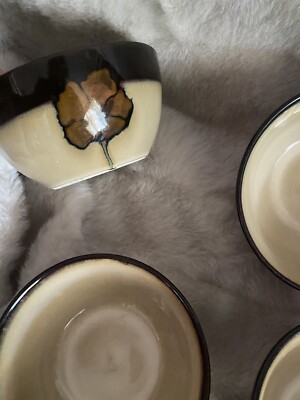 Set Of Pfaltzgraff Everyday Painted Poppies 6” Bowls