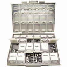 AideTek 24 Value 410pcs SMD Aluminum Electrolytic Capacitor Assortment Box-ALL