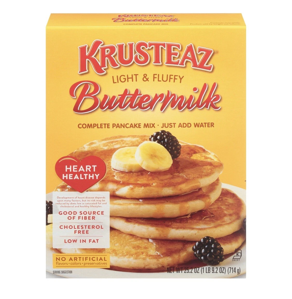 Krusteaz Light Fluffy HEART HEALTHY BUTTERMILK PANCAKE Mix eBay