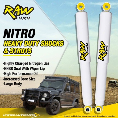 Pair Front Raw 4x4 Nitro Shocks 2 Inch Lift for NISSAN FRONTIER SINGLE CAB - Picture 2 of 2