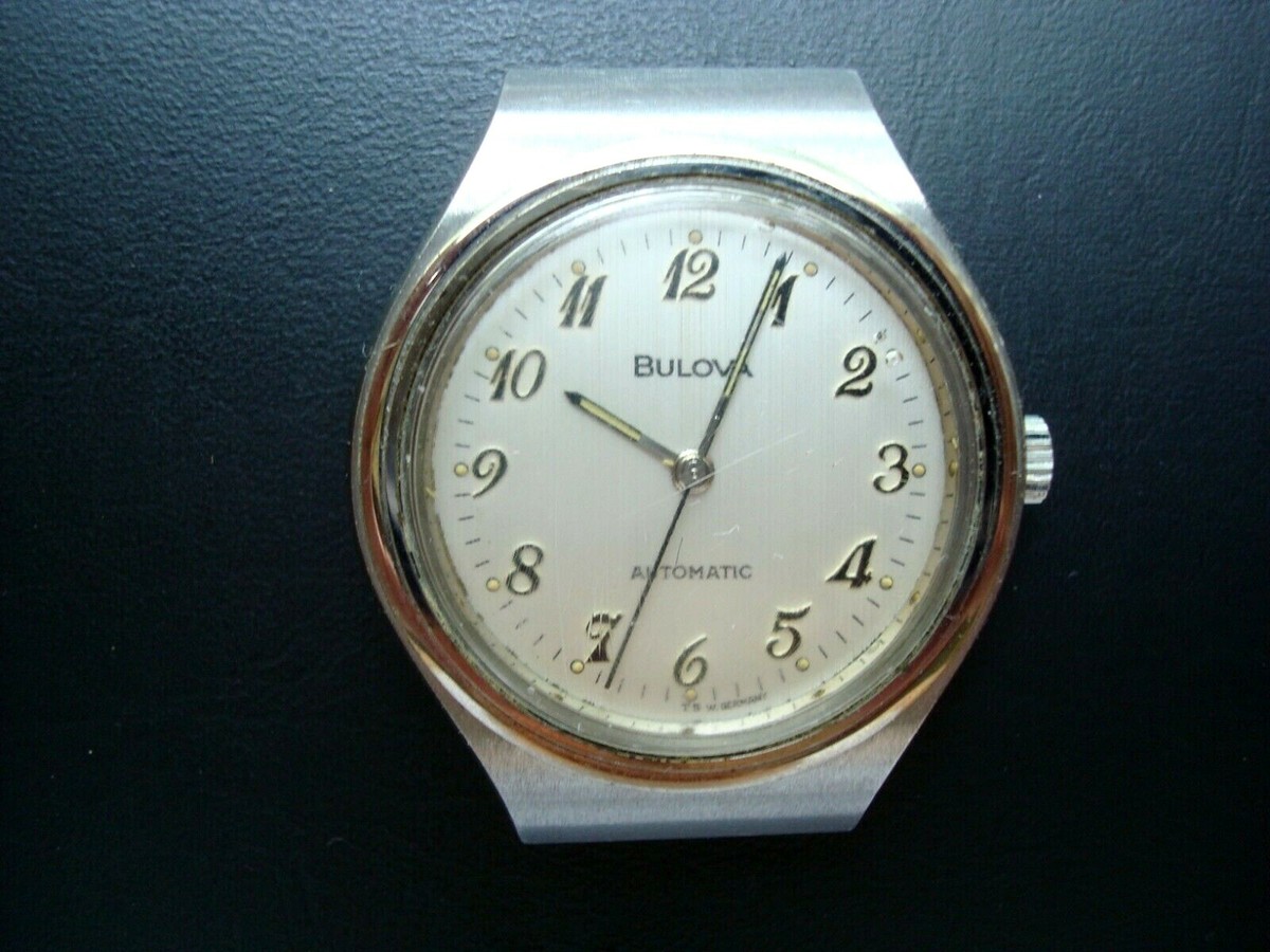 Bulova N9 Men's Automatic SS Watch 17 Jewels Numeral Markers