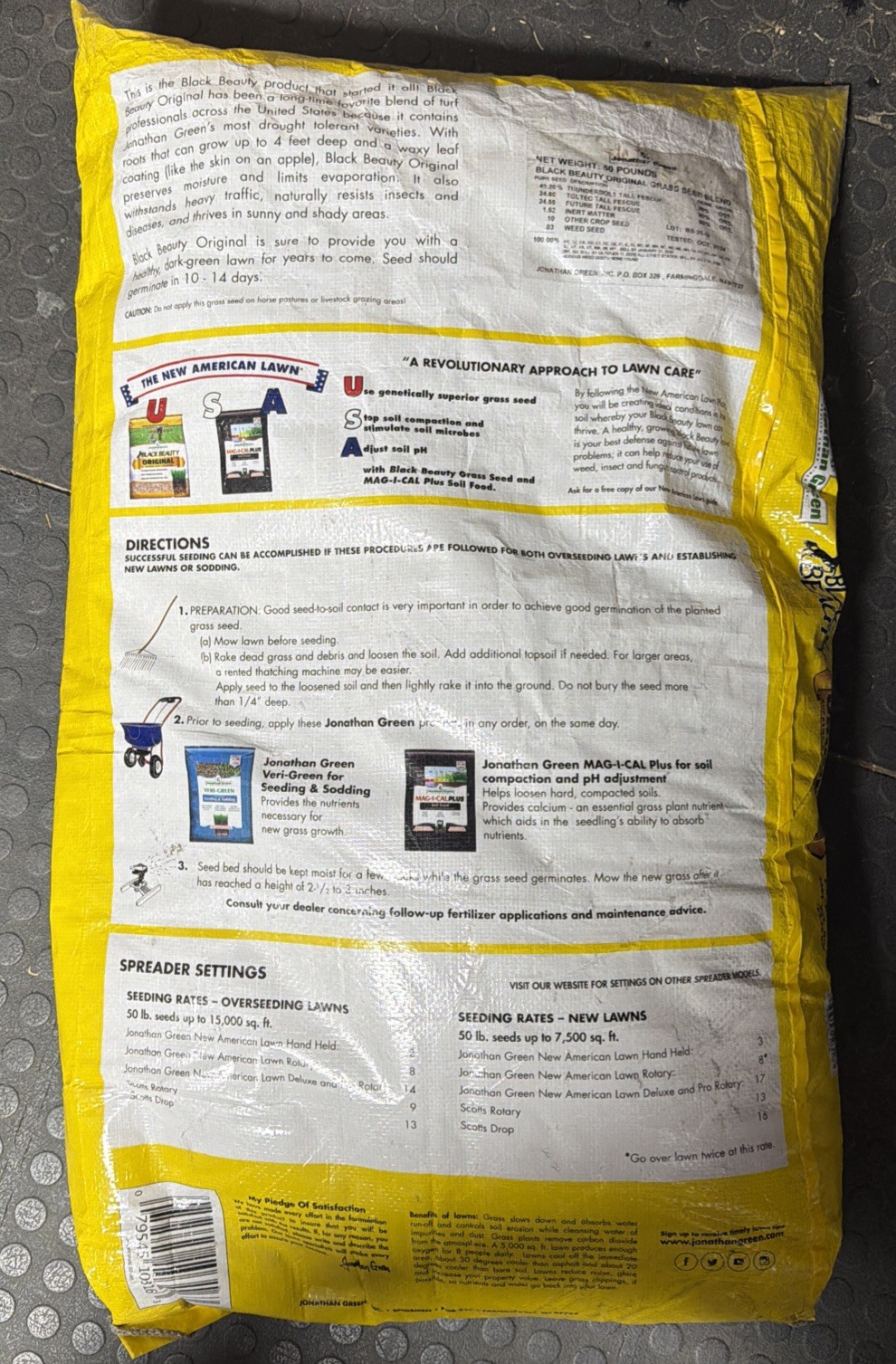 Jonathan Green Black Beauty Tall Fescue Grass Seed Blend, 50lb