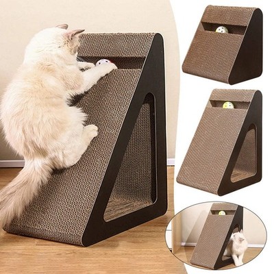 2 in 1 Katzenkratzer Karton Dreiecke geformt mit Spinnkugeln robust Anti