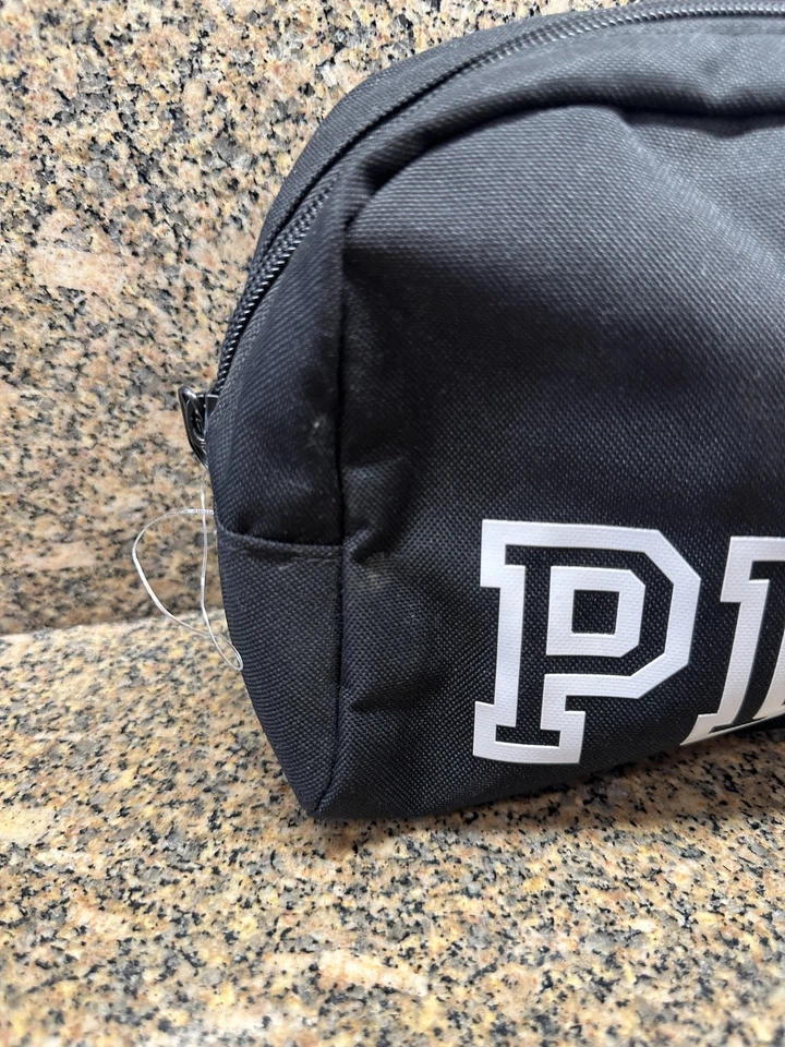 Victoria's Secret ROSA Negro Maquillaje Cosméticos Bolsa Viaje Artículos de Aseo Estuche con Cremallera Foto 2 de 4