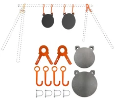 AR500 Steel Shooting Target Combo Pack with Stand Kit for 1 Inch EMT Conduit