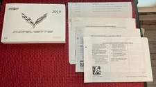 2019 Corvette GM Factory Original Owners Manual & Supplemental Papers