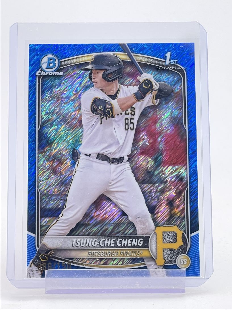 TSUNG-CHE CHENG 2025 BOWMAN CHROME 1ST BLUE SHIMMER REFRACTOR /150 Q5113