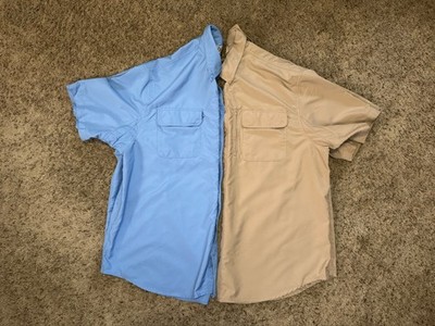 DULUTH TRADING Cool Plus Rip Stop Cape Back Shirt Short Sleeve Outdoor Men's 2XL