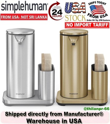simple|human 14oz Sensor Pump, Touch-free Hand Soap Dispenser with Sponge Caddy